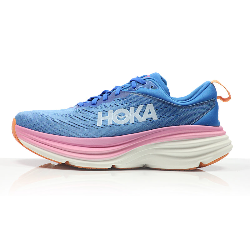 Hoka One One Bondi 8 Women's Wide Fit Running Shoe - Coastal Sky/All Aboard
