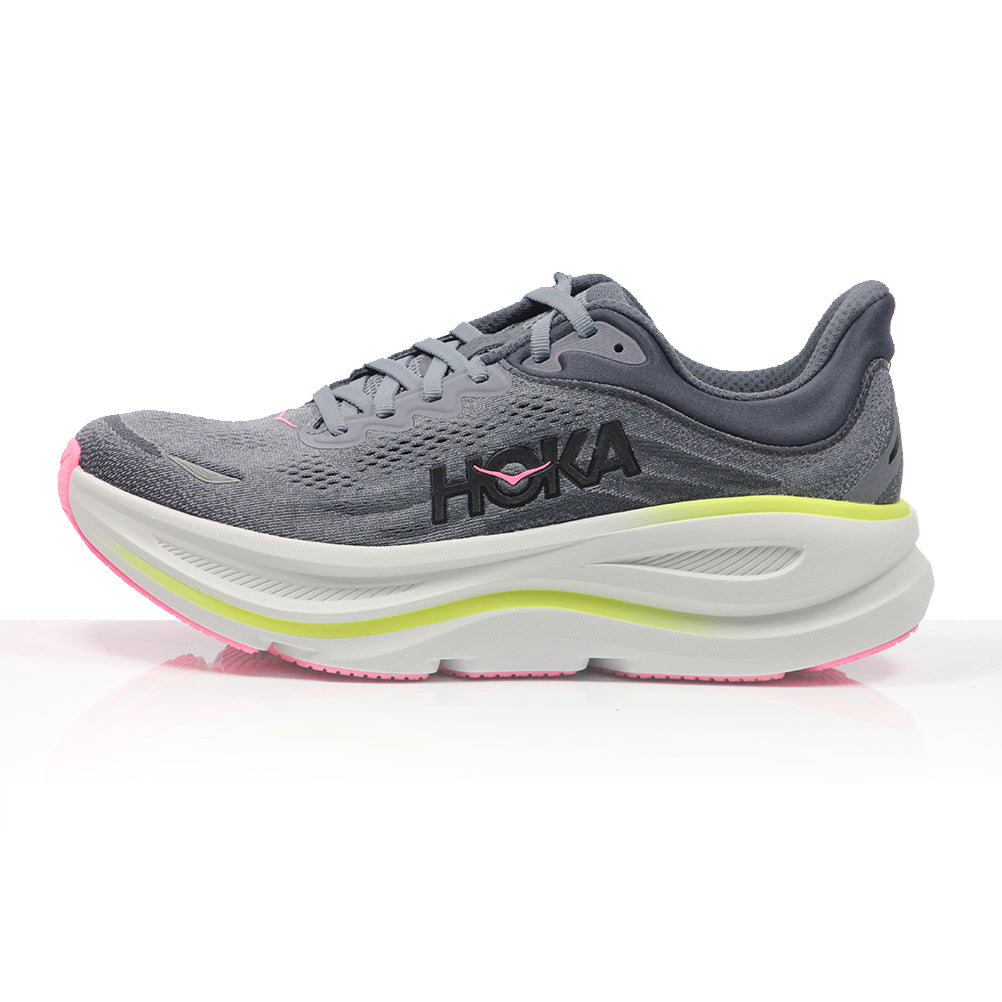Hoka One One Bondi 9 Women's Running Shoe - Charcoal Grey/Grey