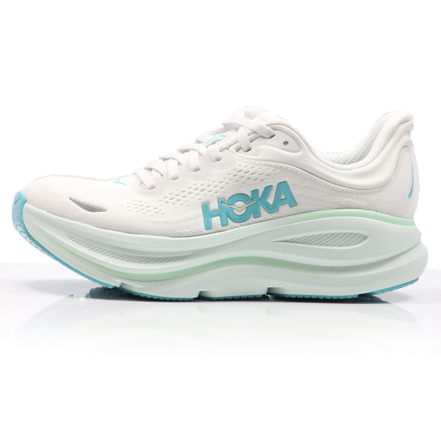 Hoka Bondi 9 Women's Running Shoe - Frost/Cielo Blue