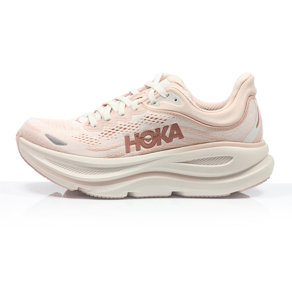 Hoka One One Bondi 9 Women's Running Shoe - Rose Latte/Rose Cream