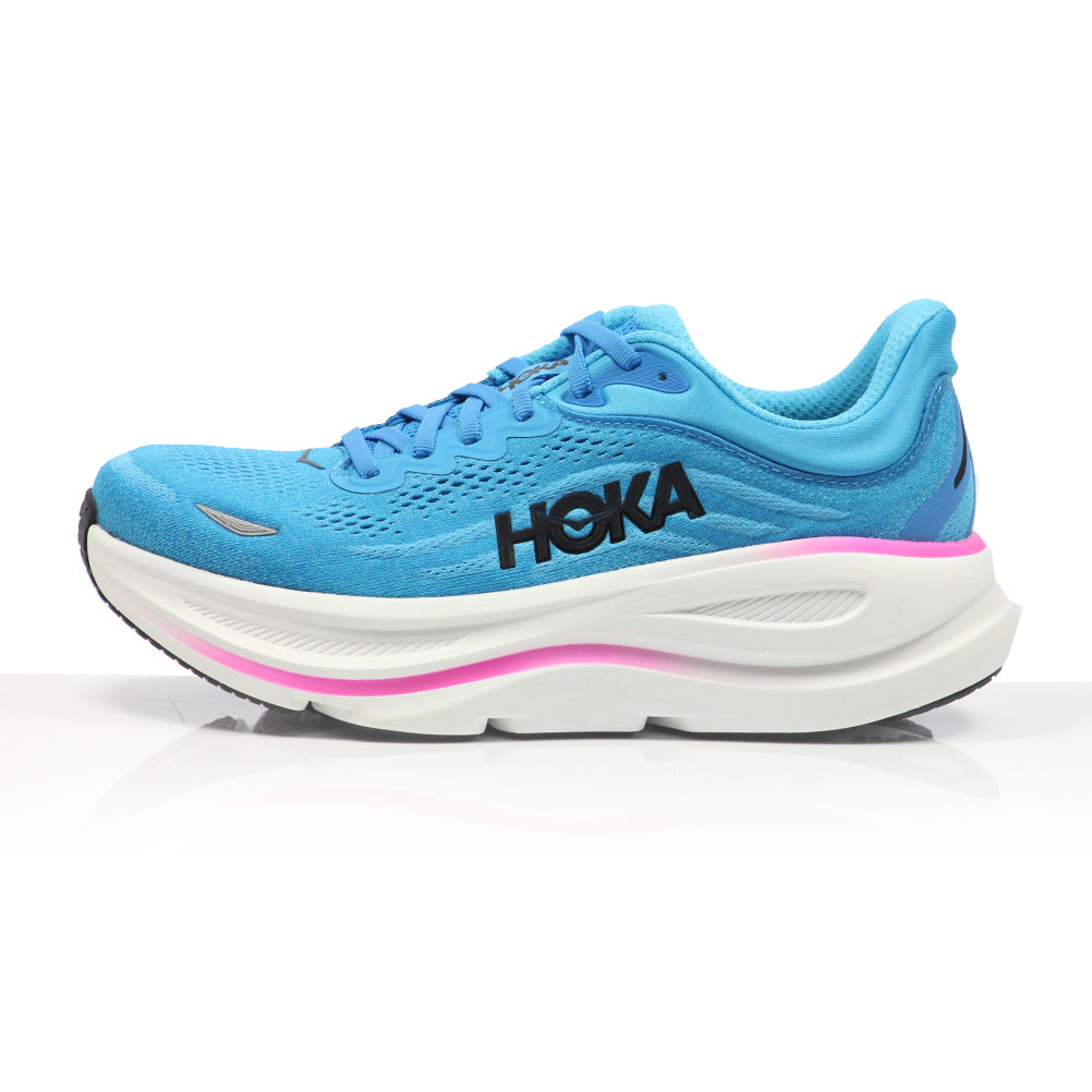 Hoka One One Bondi 9 Women's Running Shoe - Skyward Blue/Neon Fuchsia
