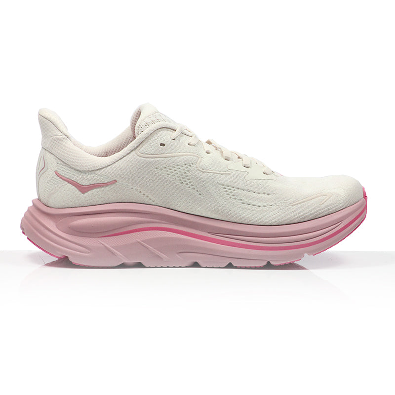 Hoka One One Clifton 10 Women's Wide Fit Running Shoe - Rose Cream/Dried Rose