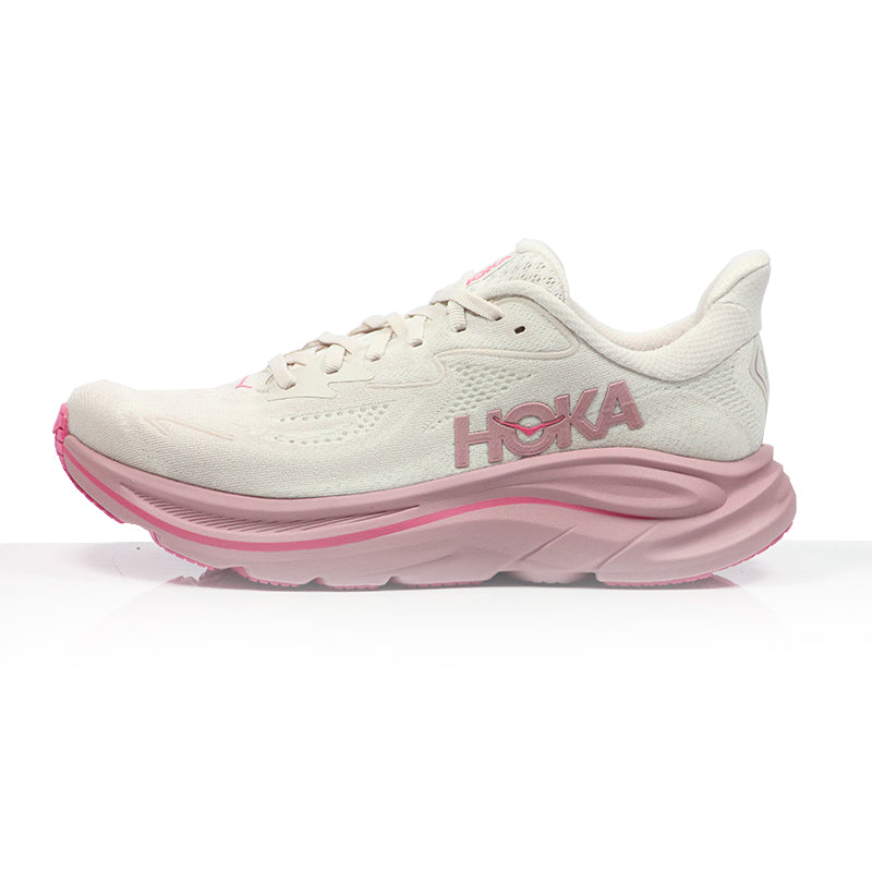 Hoka One One Clifton 10 Women's Wide Fit Running Shoe - Rose Cream/Dried Rose
