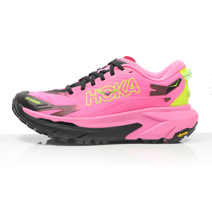 Hoka Mafate 5 Women's Trail Shoe - Neon Rose/Black