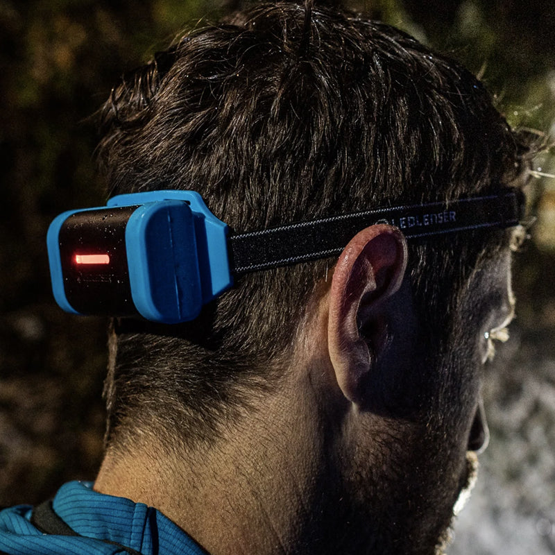 Ledlenser NEO9R Head Torch With Chest Strap - Grey/Blue
