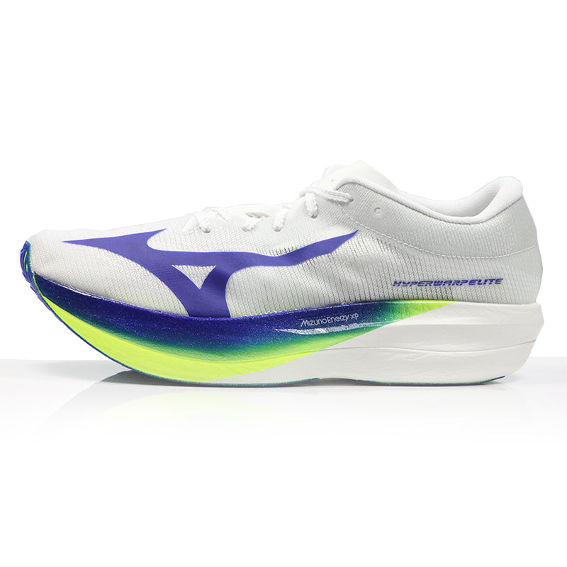 Mizuno Hyperwarp Elite Men's Running Shoe - White/Lightning Yellow/Hyper Blue
