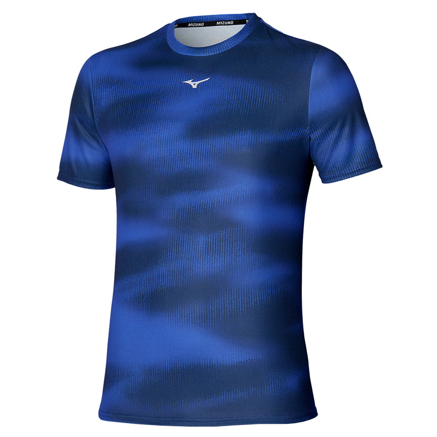 Mizuno Core Graphic Short Sleeve Men's Running Tee - Reflex Blue