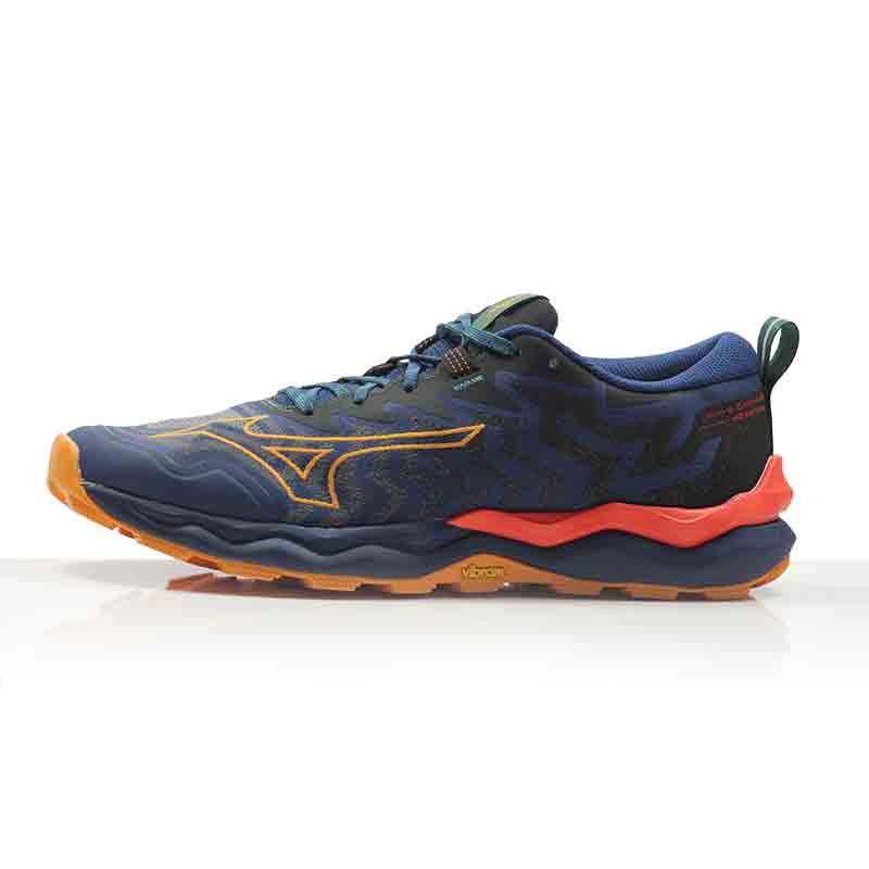 Mizuno Wave Daichi 8 Men's Trail Shoe - Estate Blue/Apricot/Spicy Orange