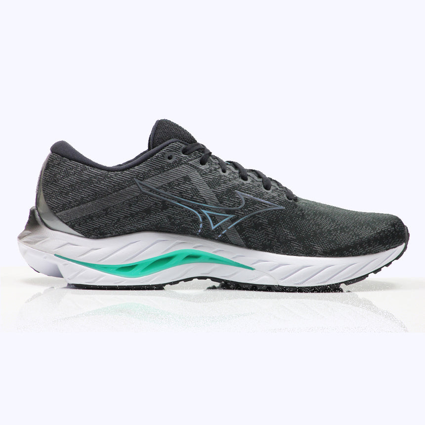 Mizuno Wave Inspire 19 Men's Running Shoe - Black/Metallic Gray/Biscay Green
