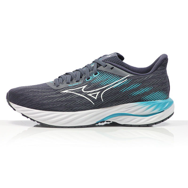 Mizuno Wave Inspire 21 Men's Running Shoe - Odyssey Gray/White/Capri Breeze