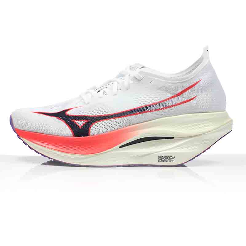 Mizuno Wave Rebellion Pro 3 Men's Running Shoe - White/Baritone Blue/Fiery Coral