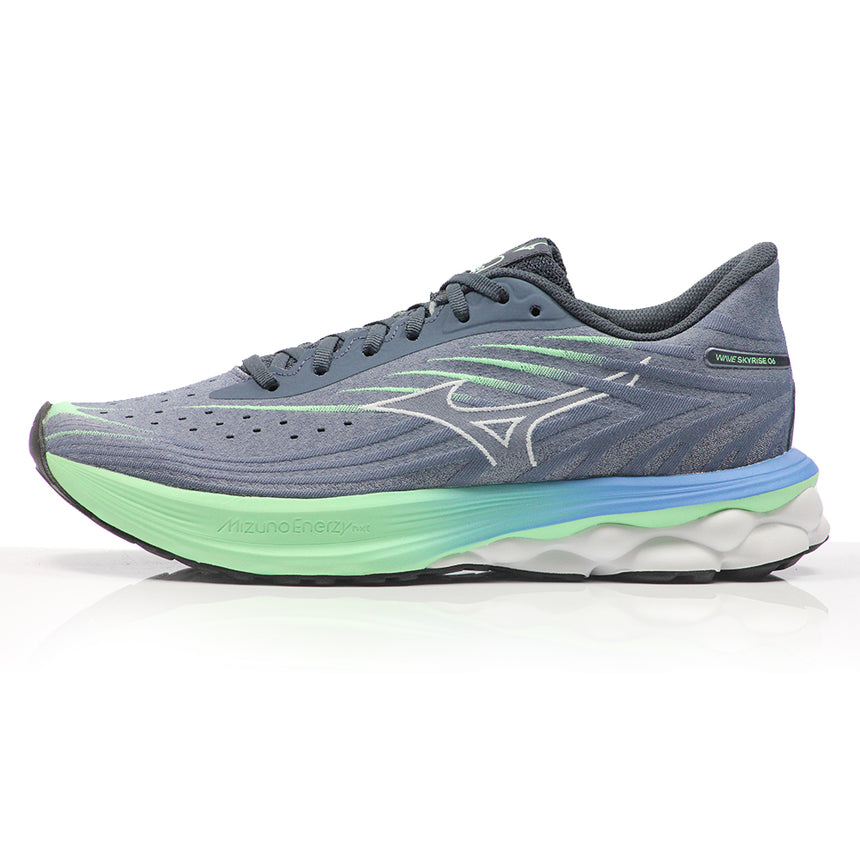 Mizuno Wave Skyrise 6 Men's Running Shoe - Vintage Indigo/White/Neo Mint