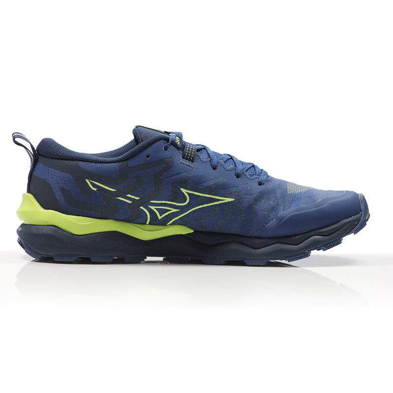 Mizuno Wave Daichi 8 Men's Trail Shoe - Navy Peony/Sharp Green