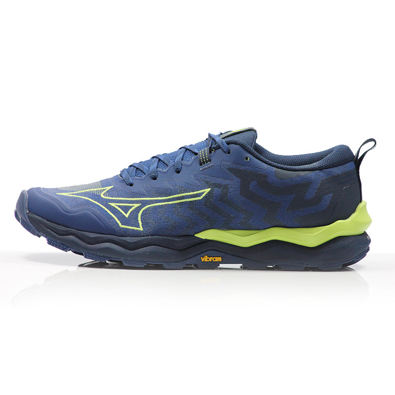 Mizuno Wave Daichi 8 Men's Trail Shoe - Navy Peony/Sharp Green