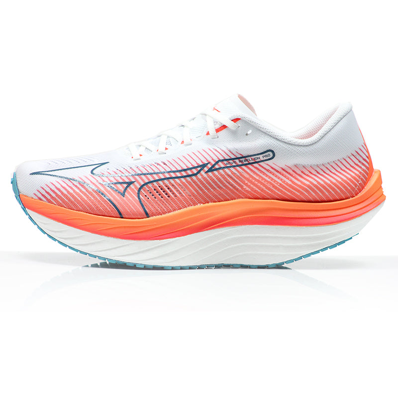 Mizuno Wave Rebellion Pro Men's Running Shoe - White/Silver/Soleil