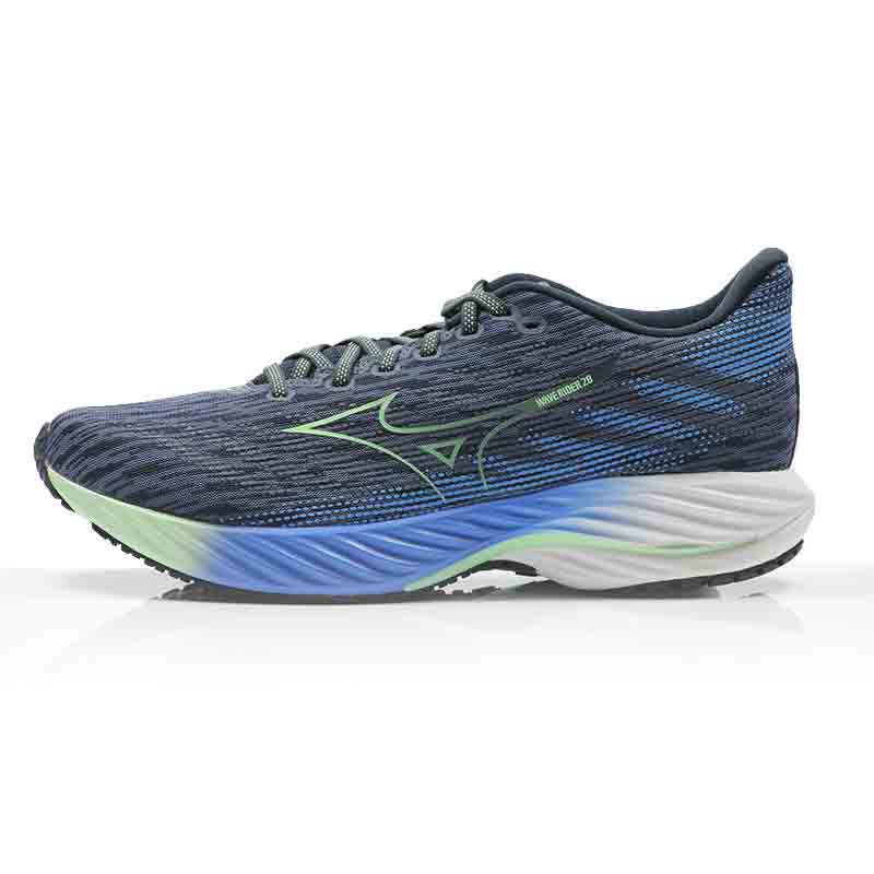 Mizuno Wave Rider 28 Men's Running Shoe - Vintage Indigo/Neo Mint/Frontier Blue