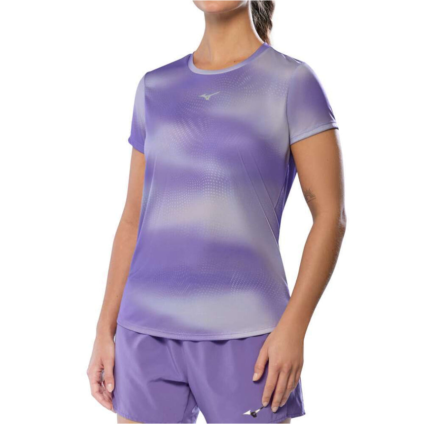 Mizuno Core Graphic Short Sleeve Women's Running Tee - Thistle