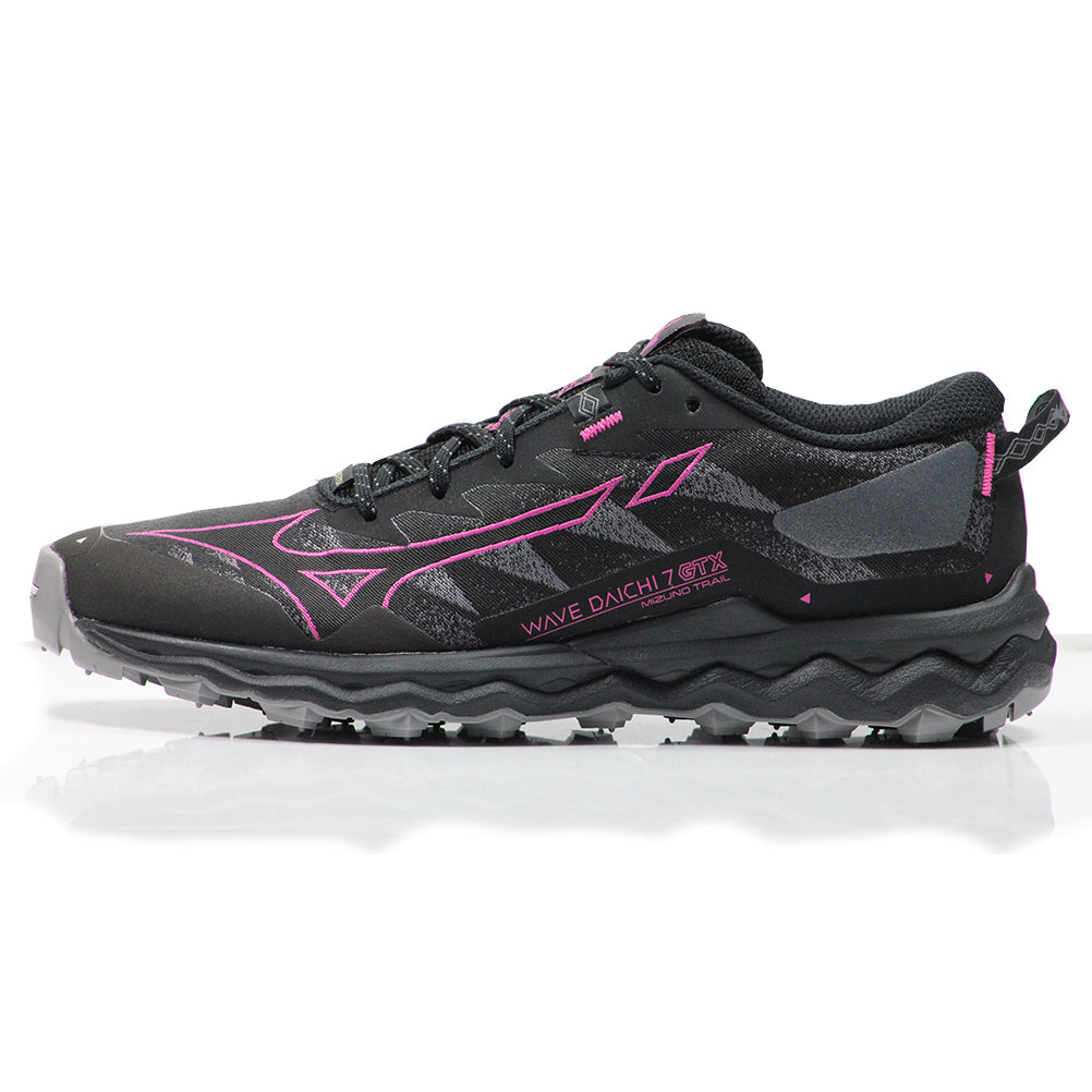 Mizuno Wave Daichi 7 Gore-Tex Women's Trail Shoe - Black/Fuschia Fedora/Quiet Shade