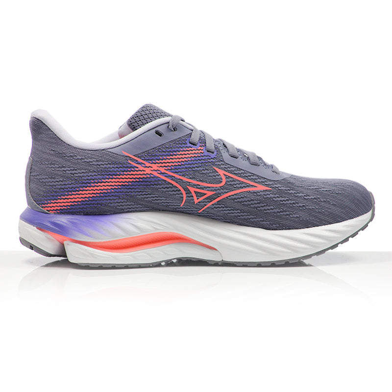 Mizuno Wave Inspire 21 Women's Running Shoe - Blue Granite/Striking Coral/Iris Bloom