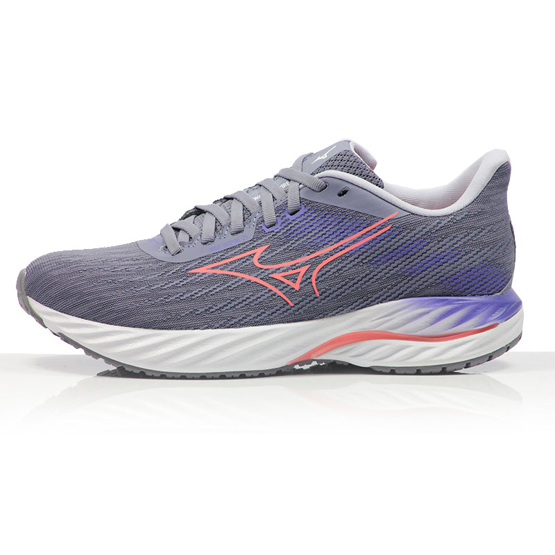 Mizuno Wave Inspire 21 Women's Running Shoe - Blue Granite/Striking Coral/Iris Bloom