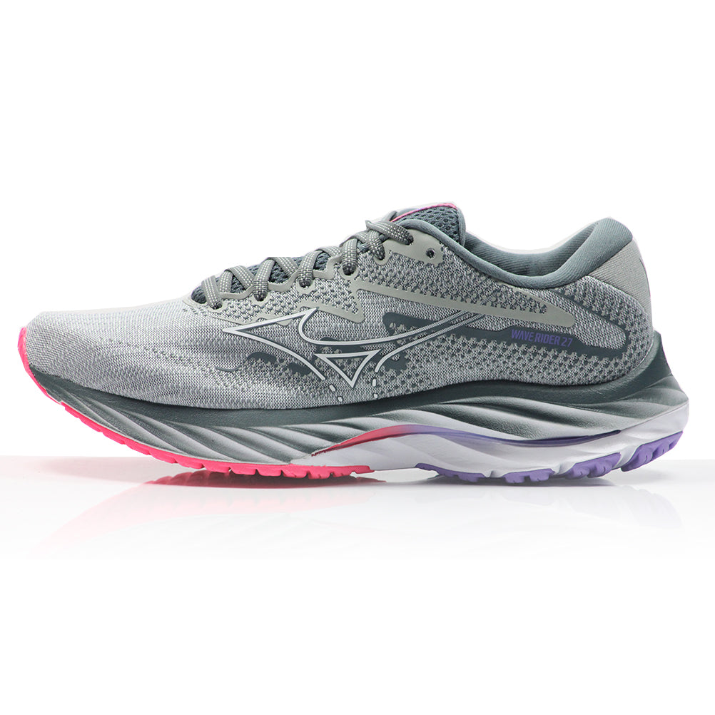 Mizuno Wave Rider 27 Women's Running Shoe - PBlue/White/H-Vpink