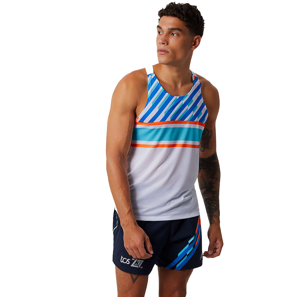 New Balance London Edition Impact Men's Running Singlet - White