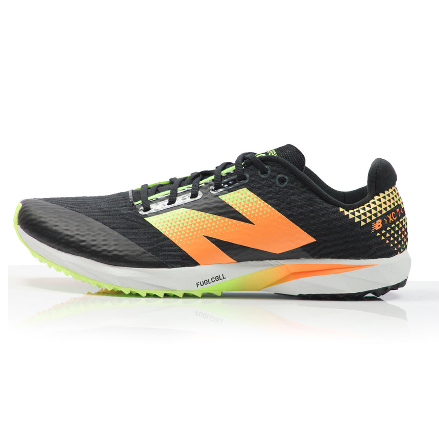 New Balance XC7 Fuelcell V5 Unisex Cross Country Spike - Black/Bleached Lime Glo/Hot Mango