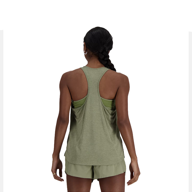New Balance Athletics Women's Running Tank - Dark Olivine/Heather