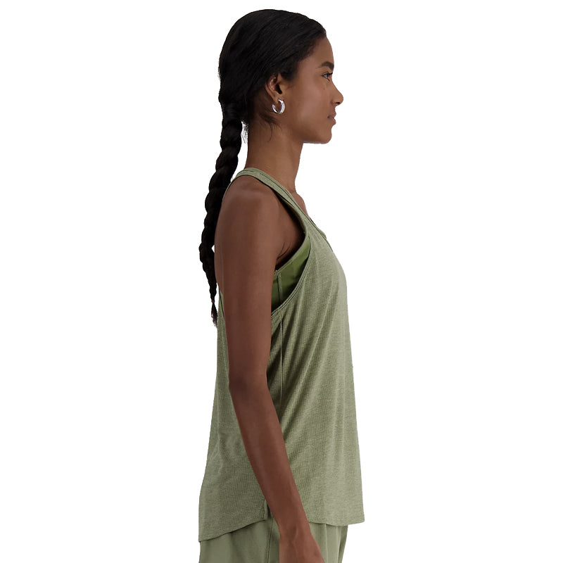 New Balance Athletics Women's Running Tank - Dark Olivine/Heather