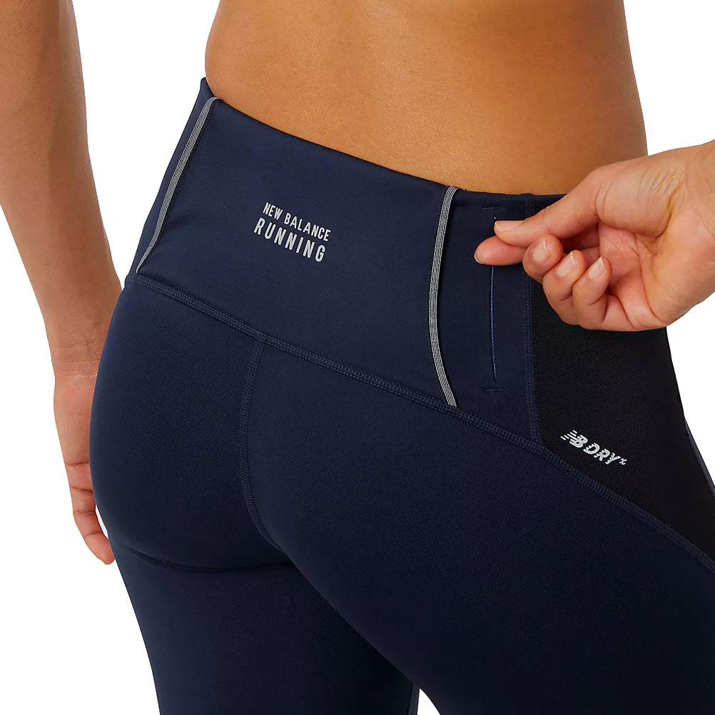 New Balance London Edition Impact Run Women's Running Crop - Navy