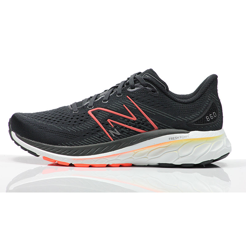 New Balance Fresh Foam X 860v13 Men's Running Shoe - Black/Neon Dragonfly/Hot Marigold