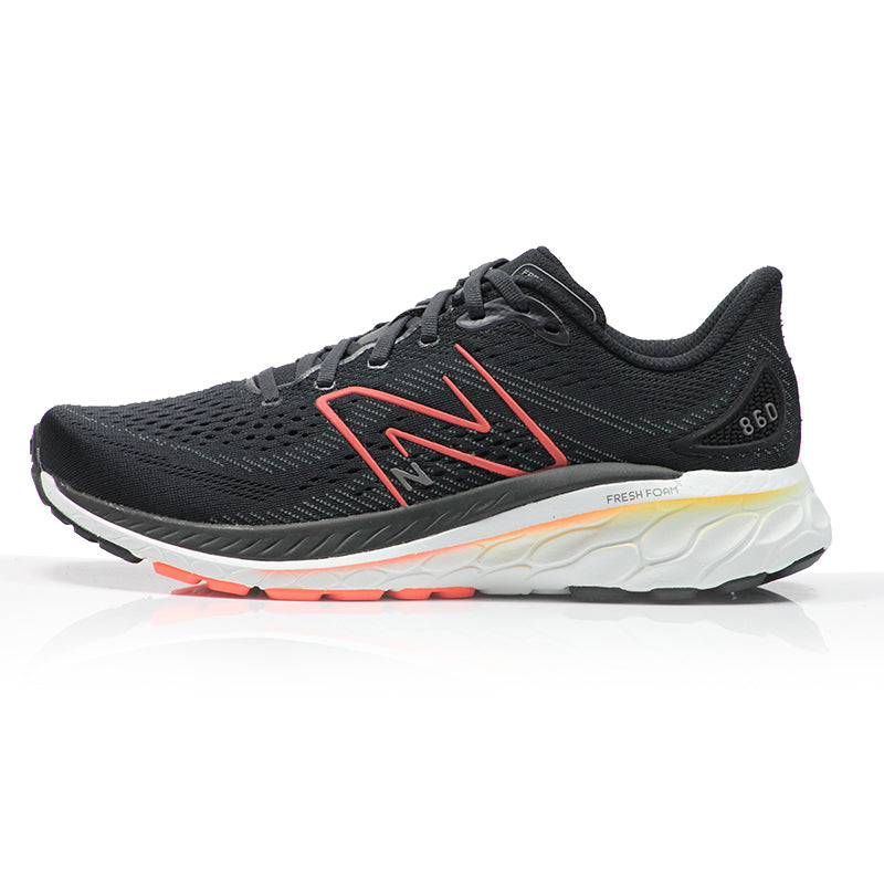 New Balance Fresh Foam X 860v13 Men's Running Shoe - Black/Neon Dragonfly/Hot Marigold