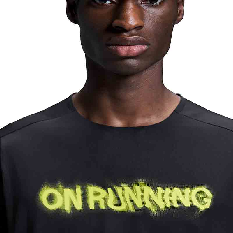 On Running Performance Lumos Short Sleeve Men's Running Tee - Black
