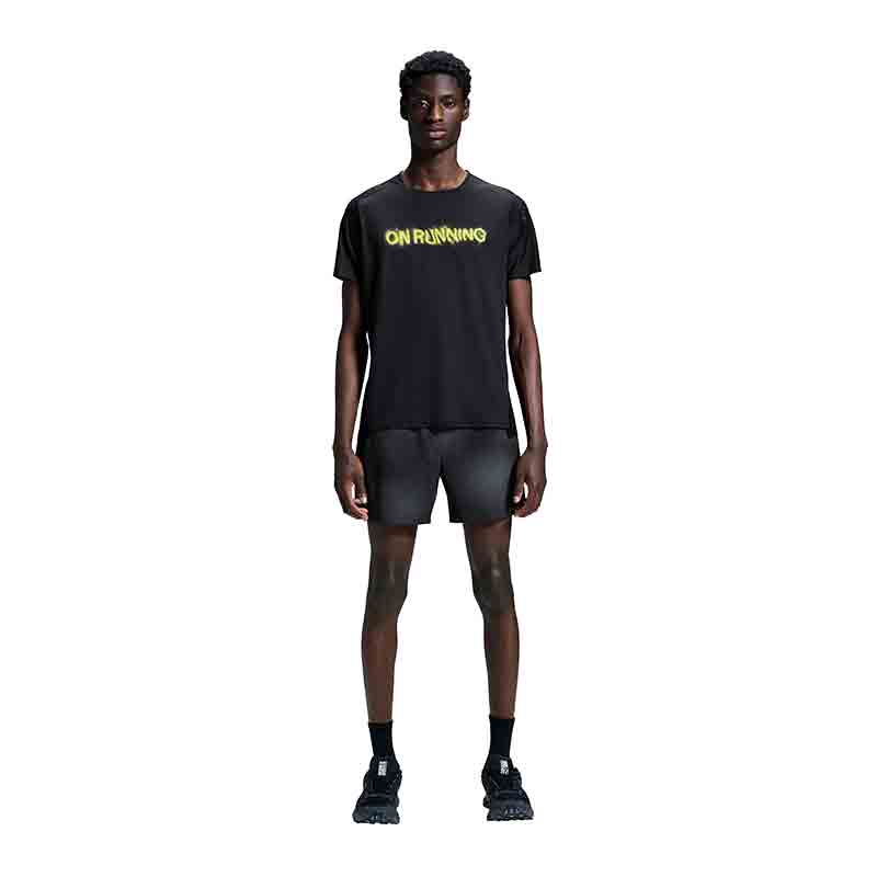 On Running Performance Lumos Short Sleeve Men's Running Tee - Black