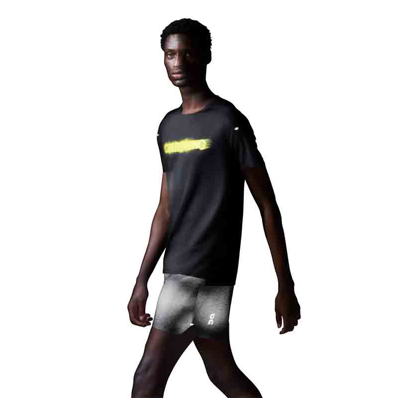 On Running Performance Lumos Short Sleeve Men's Running Tee - Black