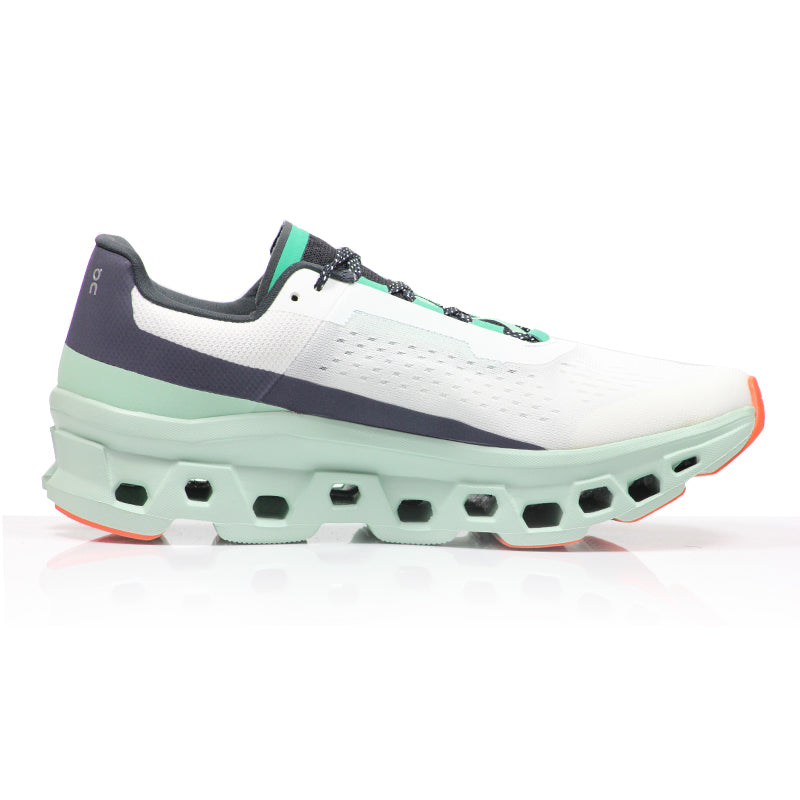 On CloudMonster Men's Running Shoe - Undyed-White/Creek