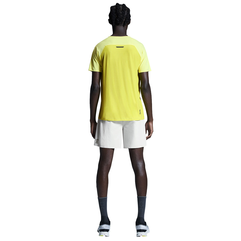 On Running Performance Short Sleeve Men's Running Tee - Limelight/Lime