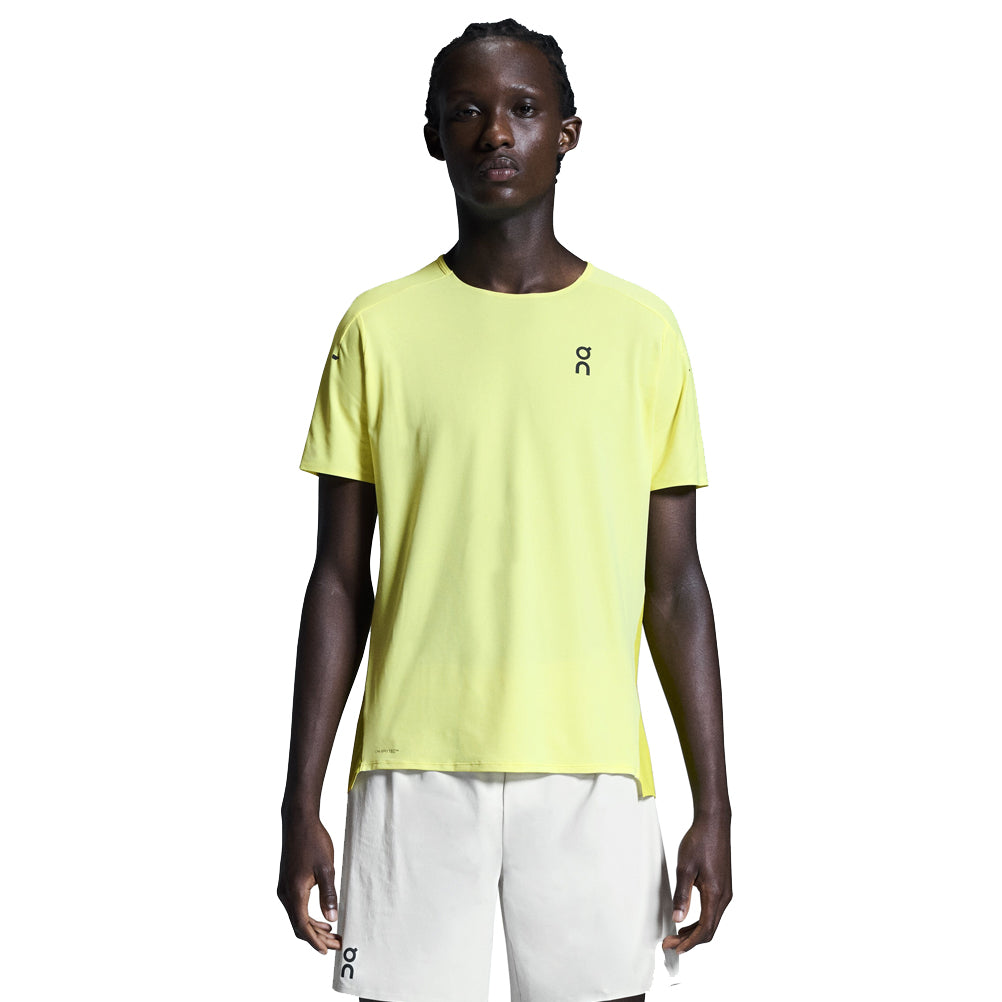 On Running Performance Short Sleeve Men's Running Tee - Limelight/Lime
