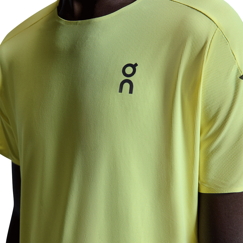 On Running Performance Short Sleeve Men's Running Tee - Limelight/Lime