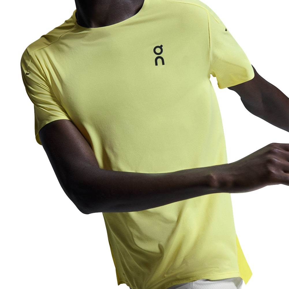 On Running Performance Short Sleeve Men's Running Tee - Limelight/Lime
