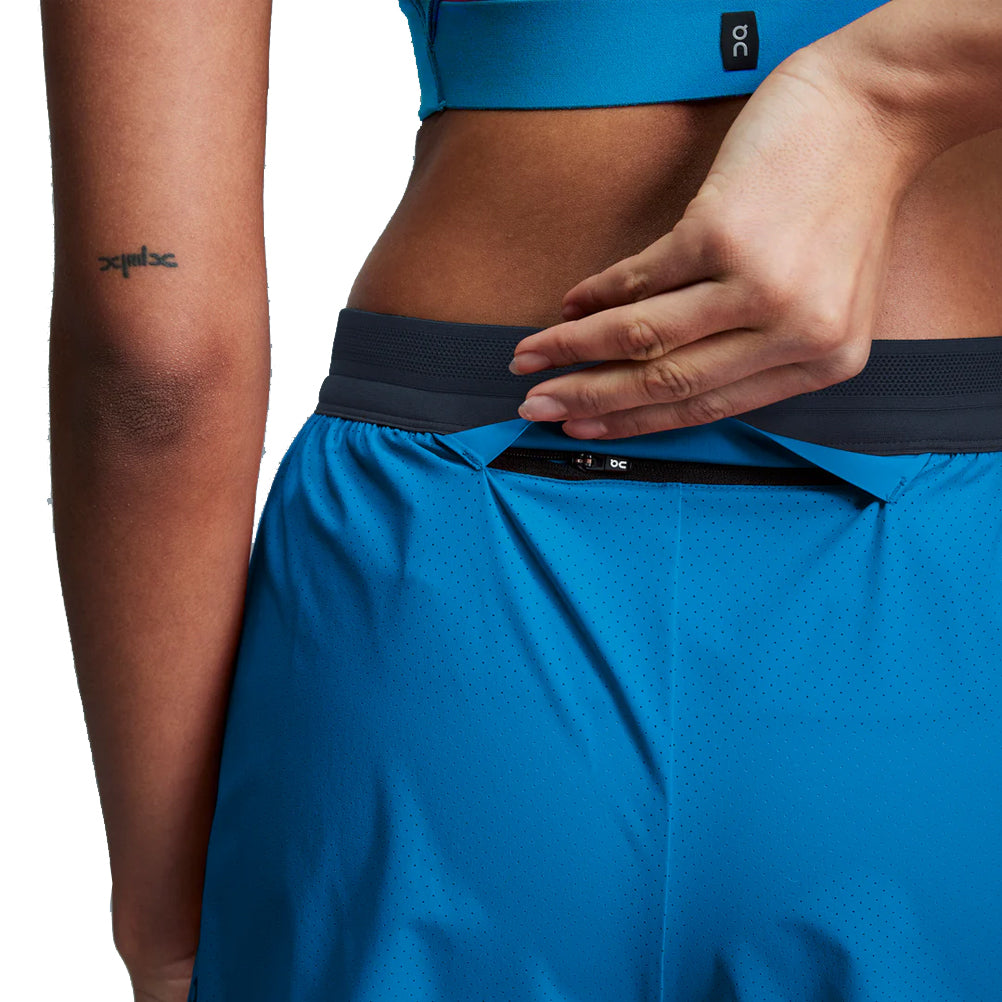 On Running Performance 3inch 2in1 Women's Running Short - Malibu/Navy
