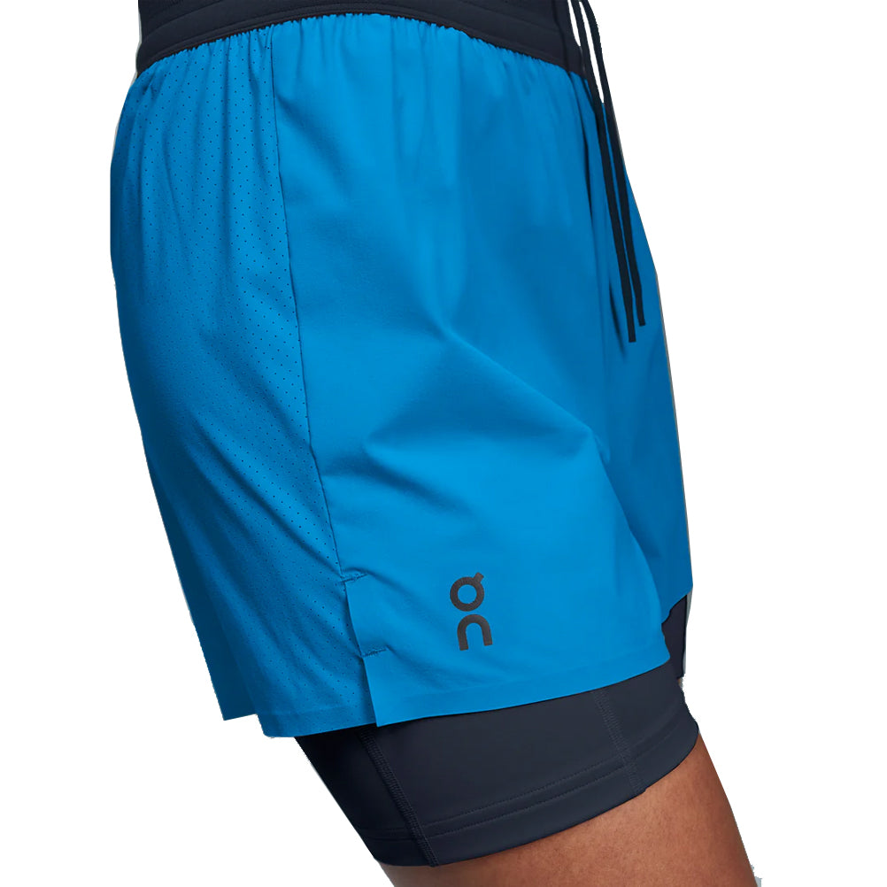 On Running Performance 3inch 2in1 Women's Running Short - Malibu/Navy