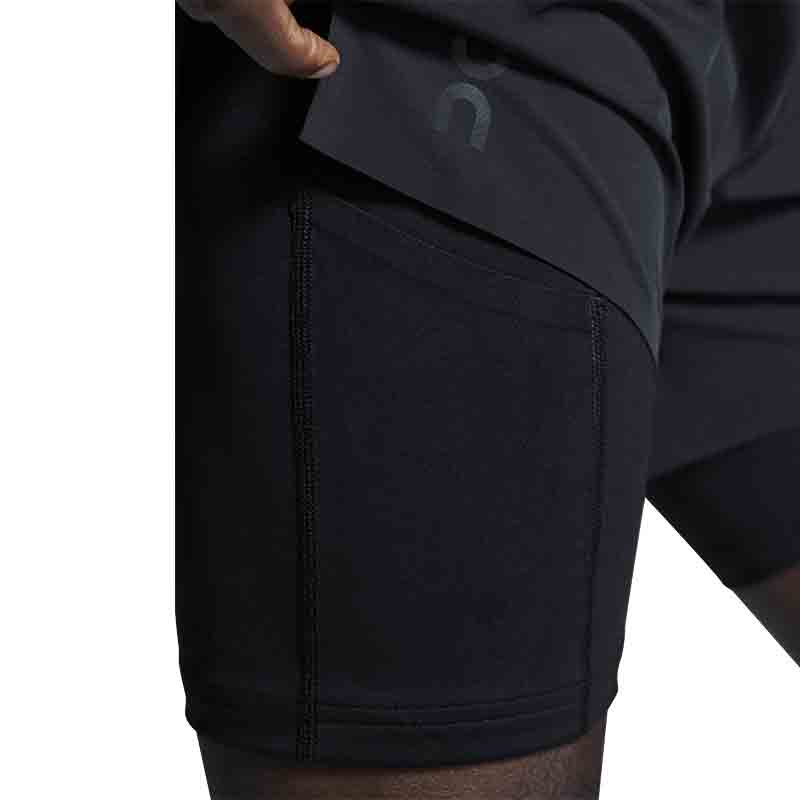 On Running Performance 5inch 2in1 Men's Running Short - Black