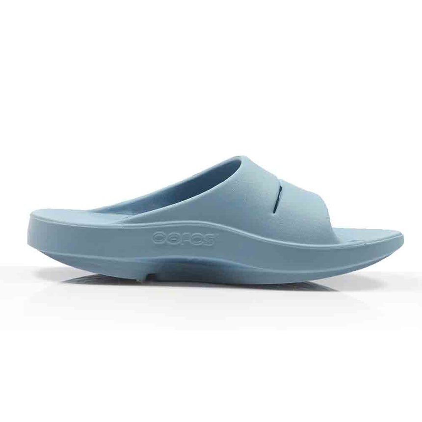 Oofos Ooaha Slide Ocean Blue Back