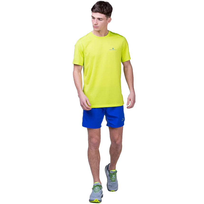 Ronhill Tech Short Sleeve Men's Running Tee - Citrus/Azurite