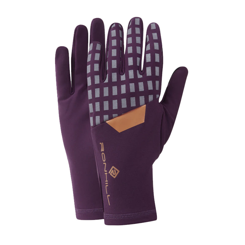 Ronhill Afterhours Running Glove - Grape/Mango/Reflect