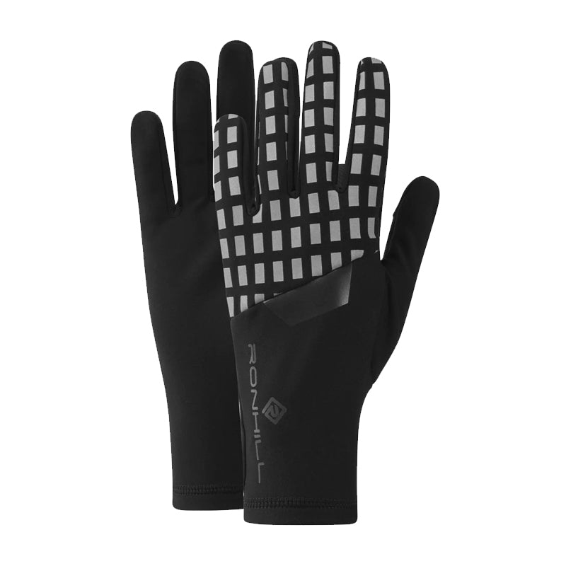 Ronhill Afterhours Running Glove - Black/Bright White/Reflective