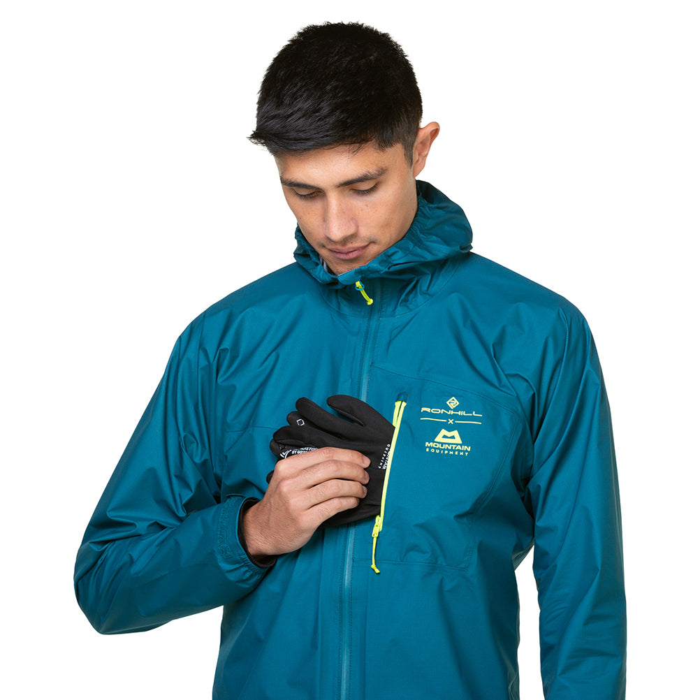 Ronhill Tech Gore-Tex® Mercurial Men's Running Jacket - Deep Teal/Acid