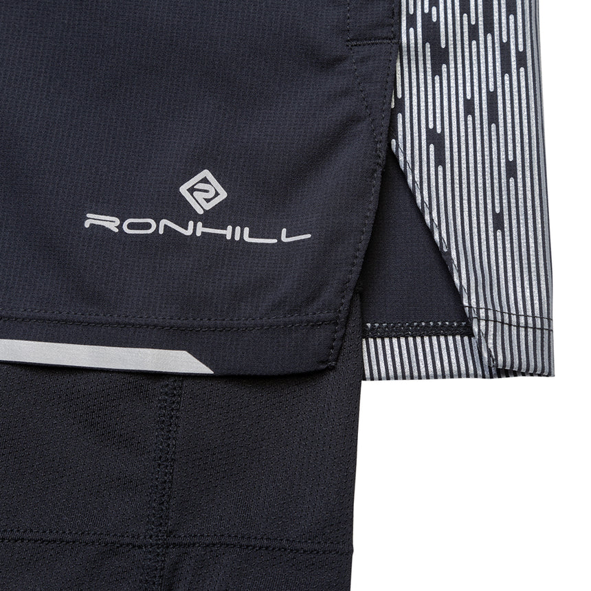 Ronhill Tech Reflect 5inch Men's Twin Running Short - Black/Reflect