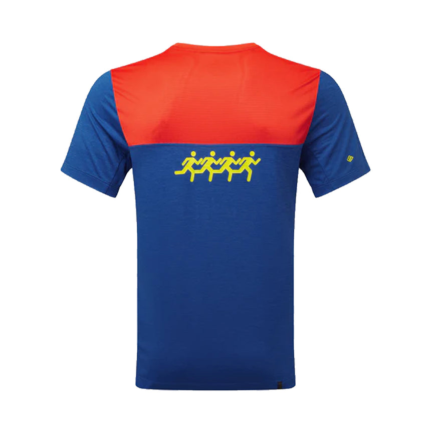 Ronhill Tech Trio Short Sleeve Men's Running Tee - Dark Cobalt/Marl/Solar